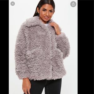 Shaggy boxy teddy borg jacket